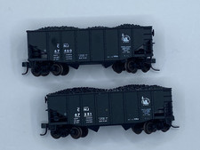 Bachman Silver Series N Scale CNJ, 55Ton 2 Bay USRA Hopper + Load "67251/67460