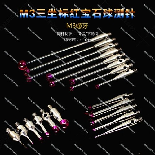 Cmm touch probe 6mm - 0.5-6mm, rubine