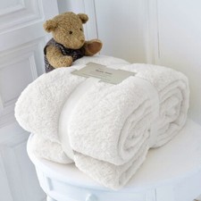 TEDDY BEAR FLEECE THROW BED