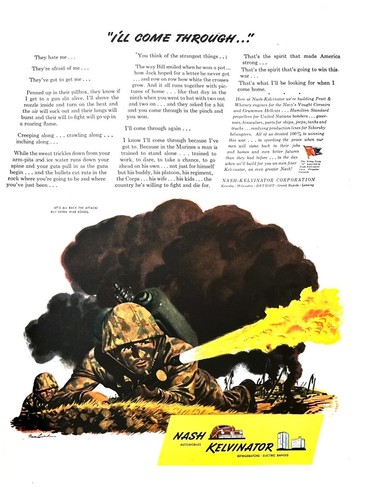 1944 wwii era print - ad, world