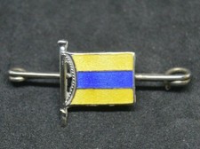 Russian Navy maritime signal flag enamel badge Вопросительный interrogation