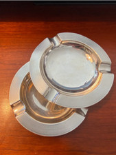 Pair of Solid Silver Ashtrays by Sampson & Morden - London 1922