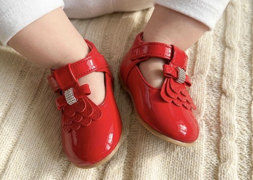 Baby toddler red leather shoes - baby,