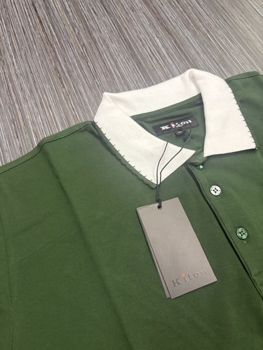 Kiton men shirt haki size - ,