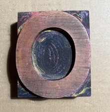 Letterpress  O 8 X7 X2 Cm