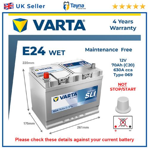 Car battery e24 varta 069 - car,