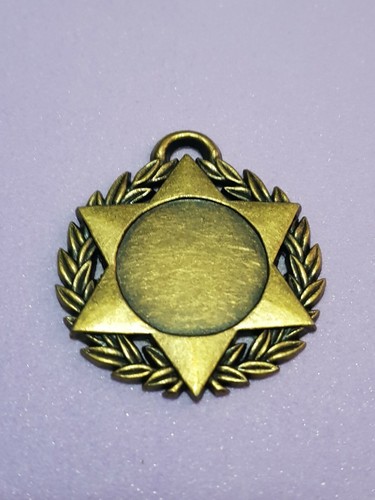Gold star medal blank - medal, award