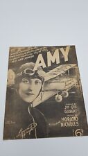 1930 Vintage Aviation Amy Johnson Music Sheet Nicholls Gilbert England Australia