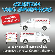 Van Graphics Sign Writing Vehicle lettering signs Vauxhall Vivaro 2014-2018