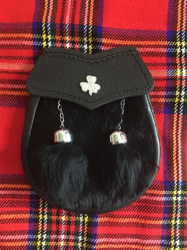 Child kilt sporran black - kilt,