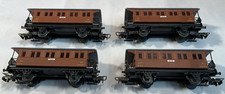 ELECTROTREN HO Scale #1500 Brown Passenger Coaches x 4  Boxed
