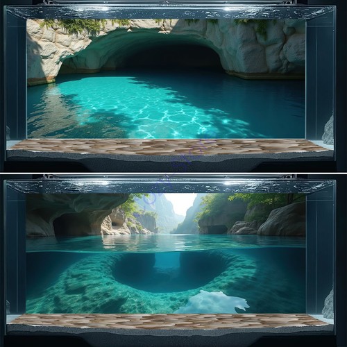 Waterproof cave aquarium - waterproof, hd