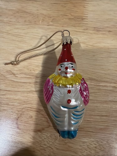 Clown blown glass christmas - glass,
