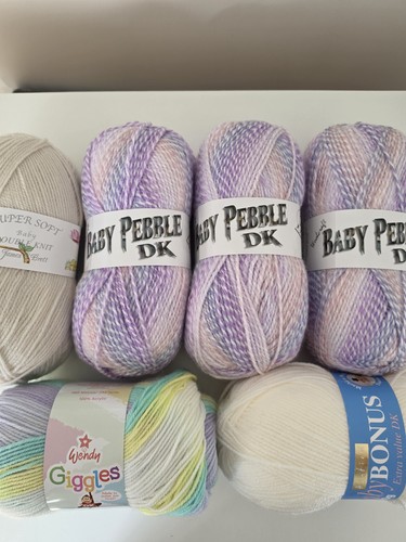 100g bundle joblot acrylic - 6x,
