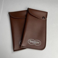 Specsavers Glasses Case Brown Pouch 2x Cover Holder Eyeglasses Cover