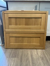 SOLID  OAK IN FRAME STYLE KITCHEN DRAWER FRONTS SET  PAIR OF 800 X 360   DZ674