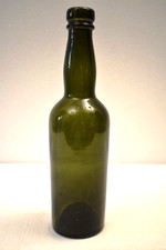 Antique olive green glass wine - antique,