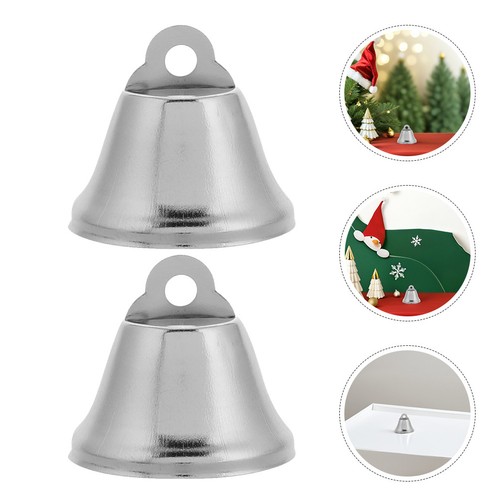 Elegant silver metal bells - elegant,