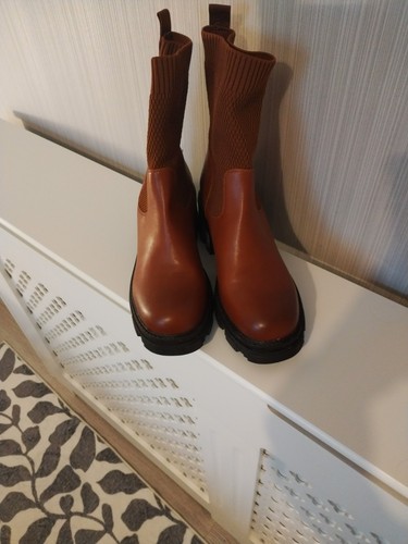 Size tan pvc ankle - size,