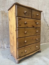 Vintage Solid Pine Chest Of