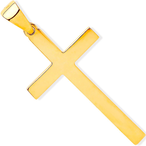 Yellow gold solid large plain - yellow,