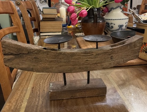 Wagon wheel candle - , holder