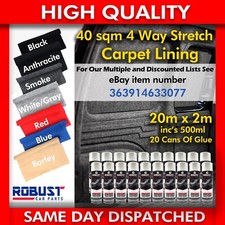 CAMPER VAN CARPET LINING STRETCH VW T1 T2 T5 T6 TRANSIT SPRINTER CARAVAN 40 sqm