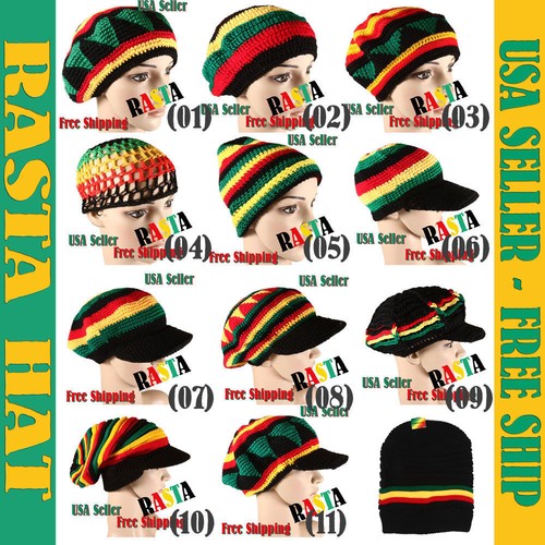 Rasta hat beanie knit - rasta,