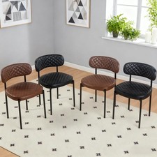 4/8X PU Black/Brown Dining