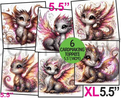 Card toppers 5 cute - card,