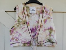 ZARA BEADED SLEEVELESS JACKET CARDIGAN..SIZE 12-14..LAGENLOOK..NEXT DAY POSTAGE