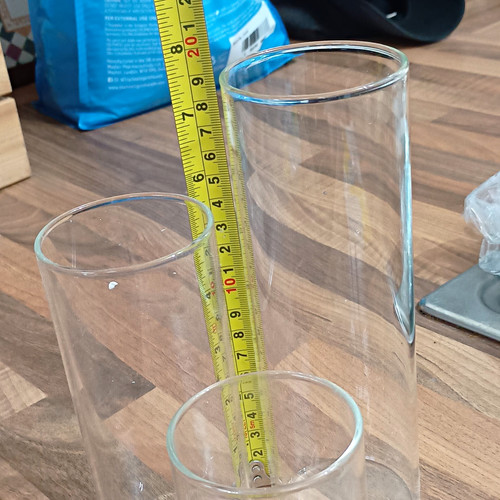 Clear glass cylinder - 6,
