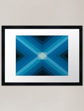 BLUE GAME Framed Art Print