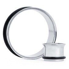 Silver single flared stainless - silver,