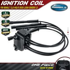 Ignition Coil Pack + Leads for Renault Clio MK2/3 Dacia Sandero 1.2 8200360911