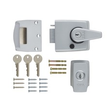 ERA 1730-35-1 BS8621 60mm Keyless Egress Nightlatch Door Lock Satin Chrome