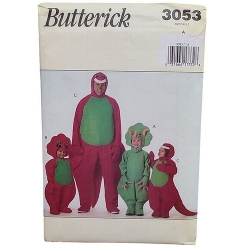 Butterick 3053 barney dinosaur - butterick,