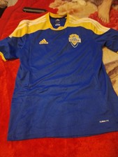 colorado storm fc  medium  blue/yellow football shirt