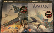 Avatar & Avatar The Way of  Water 4K UHD Limited edition steelbooks UK HMV NEW