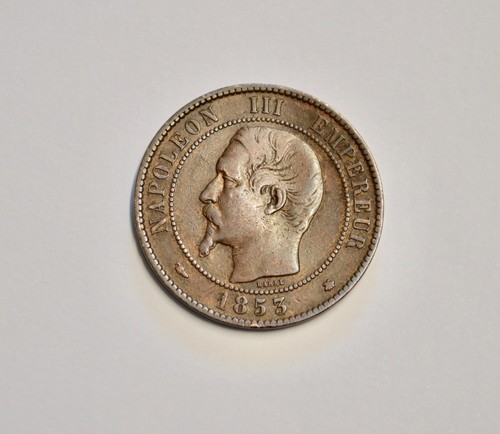 France cents coin 1853 - france, 10