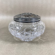 Large Cut Crystal Rose Bowl