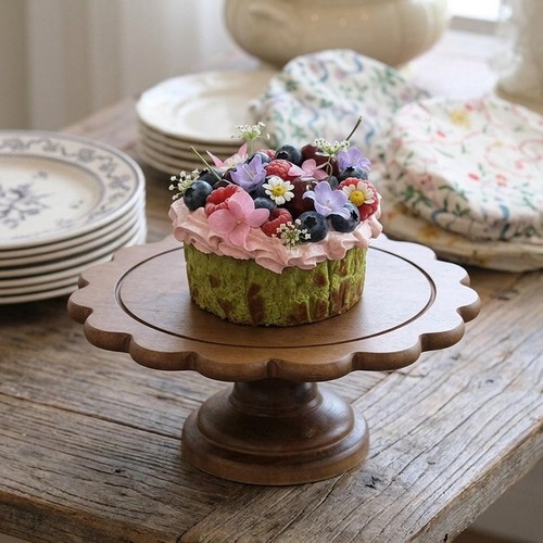 Wood riser cake stand - wood,