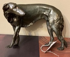 Jennings Bros Borzoi Russian Art Nouveau JB Dog Wolfhound 1920’ Statue Figurine