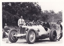 RAYMOND MAYS THE WHITE RILEY, ON START LINE AT SHELSLEY WALSH LATER PHOTOGRAPH