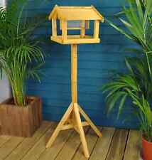 Wooden Bird Table Deluxe Wild Feeder Free Standing Feeding Station Traditional