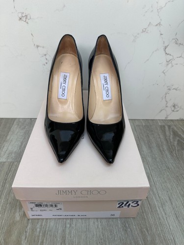 Jimmy chool black patent heels - patent,