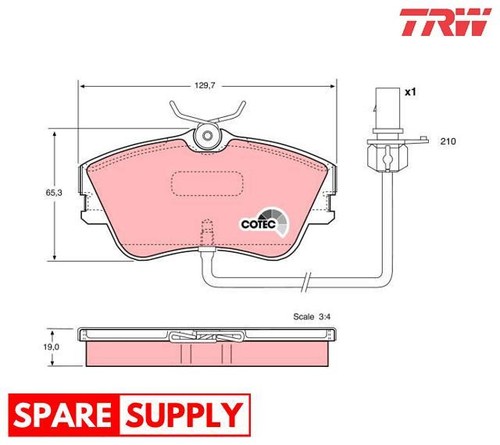 Brake pad set - brake, for