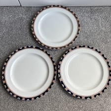 3x Wood & Sons Windsor Royal Semi Porcelain Salad /Dinner Plates 23.5cm