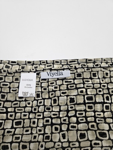 Viyella black beige - beige, geometric