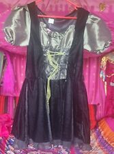 Pirate Costume Dress Black Velvet Olive One Size Festival Party